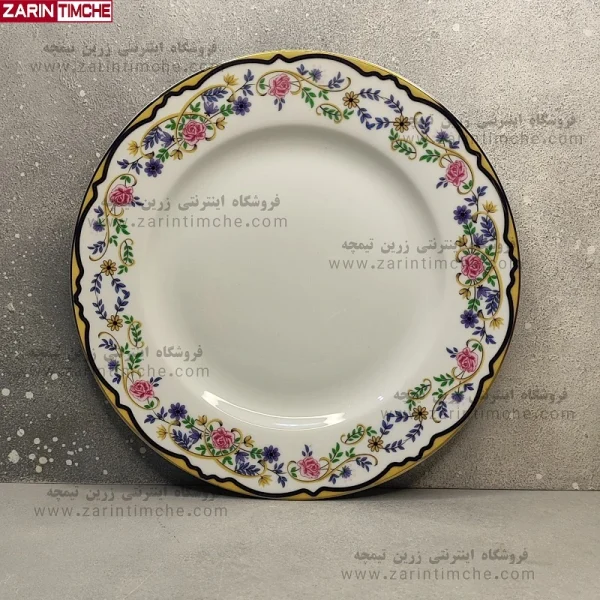 بشقاب غذاخوری چینی زرین مدل گلستان-زرین تیمچه