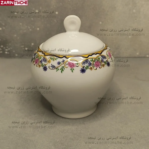 قندان چینی زرین ایران مدل گلستان-زرین تیمچه