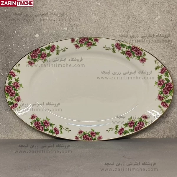 دیس چینی زرین مدل بیدگل سایز 42-زرین تیمچه