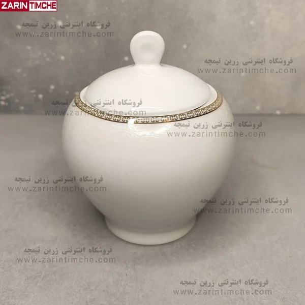 قندان چینی زرین سری ایتالیا اف مدل ریوا طلایی-زرین تیمچه