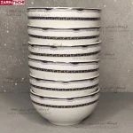 پیاله ترشی چینی زرین مدل پرشیا سرمه ای-زرین تیمچه