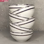 پیاله چینی زرین مدل پرشیا سرمه ای-زرین تیمچه