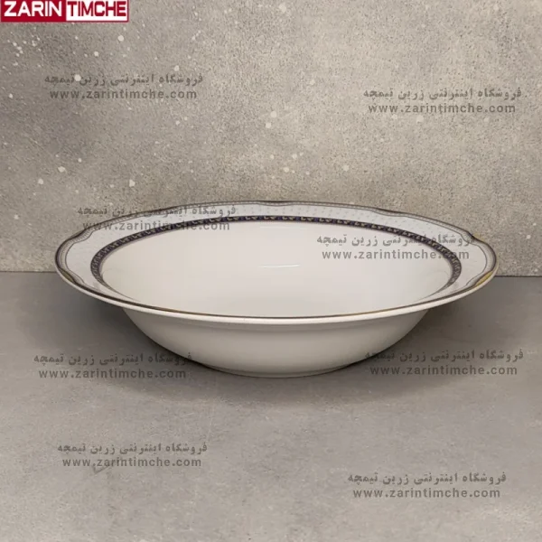 کاسه سالاد چینی زرین مدل پرشیا سرمه ای - زرین تیمچه