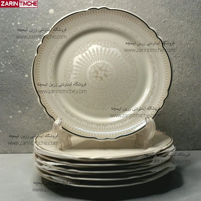 پیش دستی میوه خوری نیوبن چاینا برند اودیسه کالکشن ماربلا کد 8027-زرین تیمچه