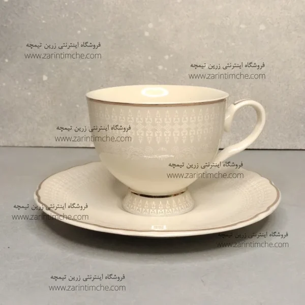 فنجان و نعبلکی چایخوری نیوبن چاینا برند اودیسه کالکشن ماربلا کد 8027-زرین تیمچه - زرین تیمچه