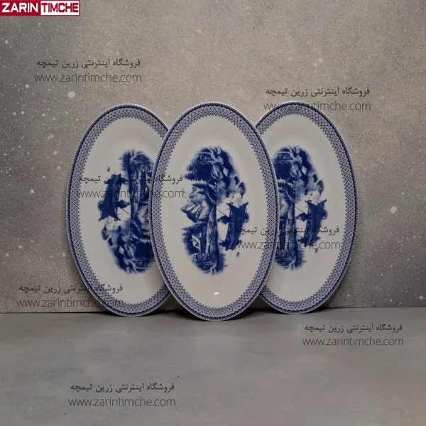 دیس بیضی 24 الویه خوری چینی زرین مدل سن پترزبورگ بسته سه عددی-زرین تیمچه